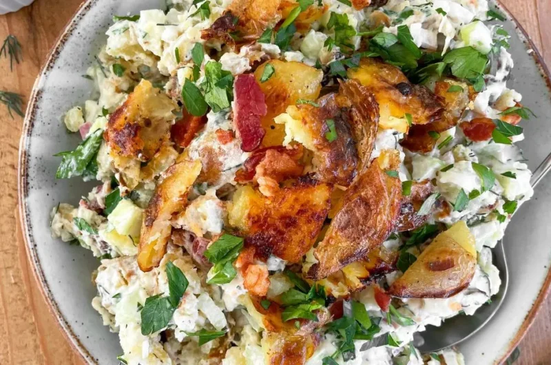 Crispy Smashed Potato Salad recipe