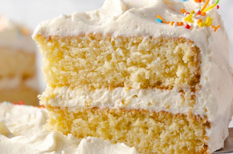 Fluffy Vanilla Cake Recipe