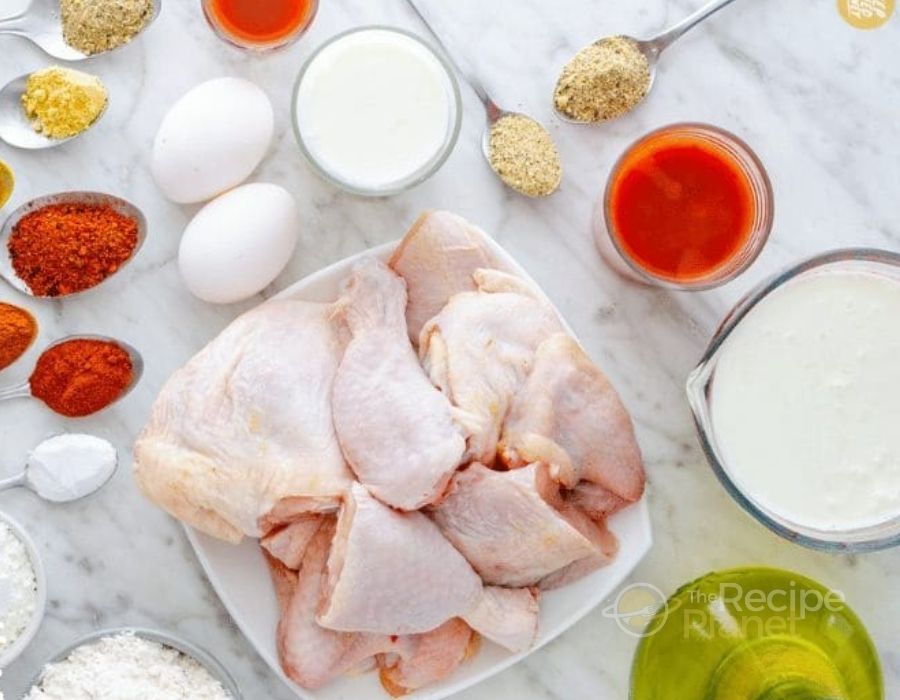 Marinate chicken in buttermilk for at least 1 hour or overnight. Marinate chicken in buttermilk for at least 1 hour or overnight.