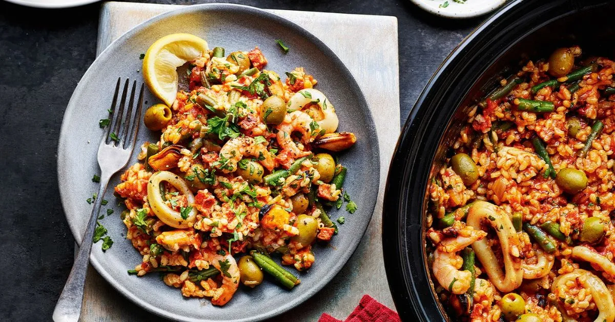 Slow-Cooker Paella Recipe