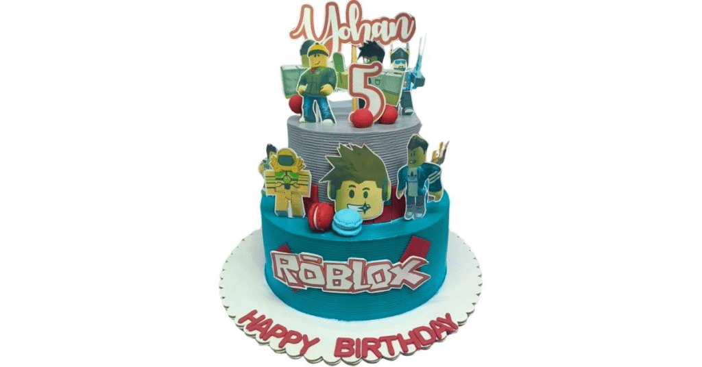 Two-Tier Roblox Birthday Cake