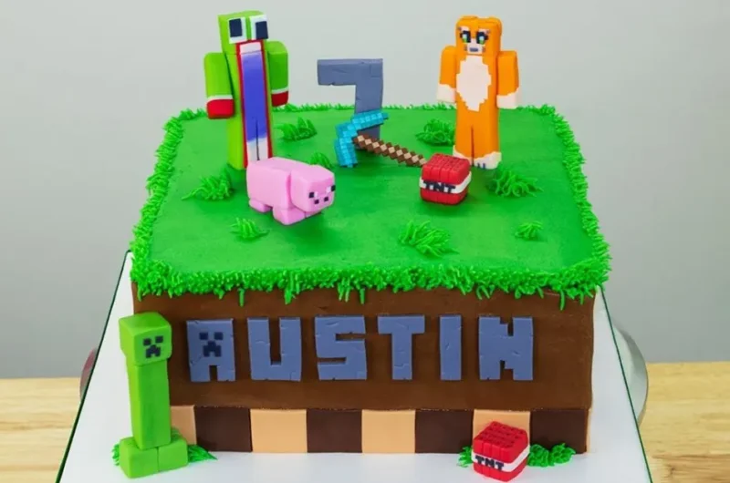Minecraft Birthday Cake
